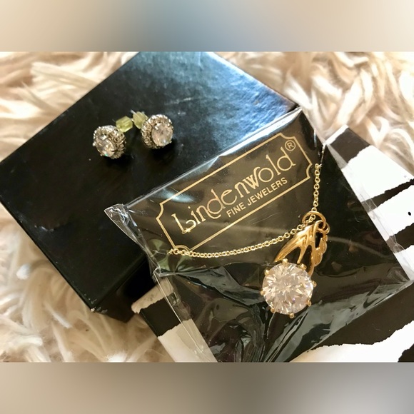 Ladies Lot Fun Jewelry Round Earrings & Lindeneold Vintageage Necklace Costume - Picture 6 of 7